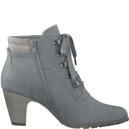 s.Oliver Damen Schnürstiefel mit Absatz Elegant Bequem, Grau (Grey), 40 EU