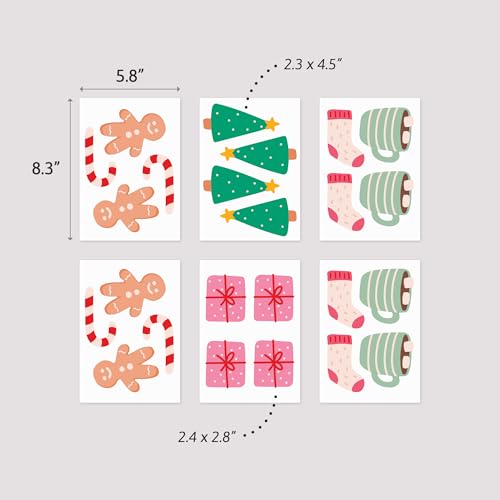 Cozy Christmas Wall Decals & Stickers | Reusable, Removable Holiday Wall Decor for Living Room, Bedroom & Nursery | Seasonal Self-Adhesive Decorations by Teddylabels - Image 5