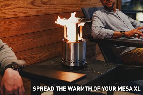 Solo Stove Mesa Xl Heat Deflector | Expands Heat Radius By 60Cm, Works As Outdoor Patio Heater, Tabletop Fire Pit Accessory With Carry Bag, Up To 12°C Warmer, Stainless Steel, 26.7Cm Diameter, 650Gr - 2