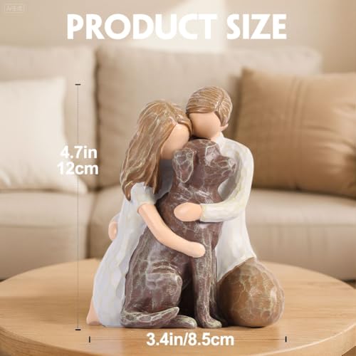 Figura Decorativa Perro Chocolate Labrador Ángel miniatura 3