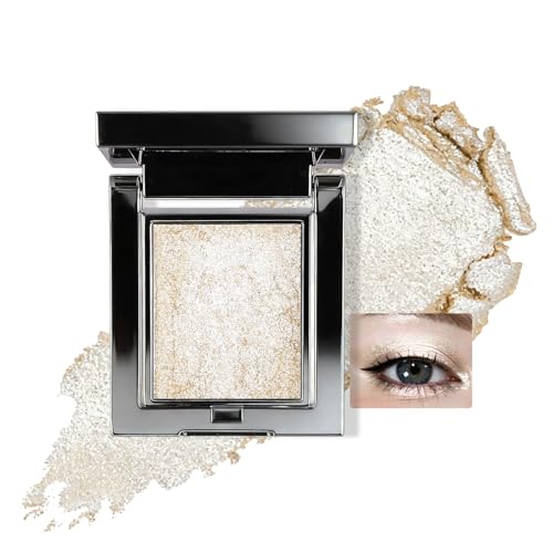 U-Shinein Chameleon Eyeshadow,holográfico Multichrome Glitter Eyeshadow,Colour Shift Effect for Color1 Makeup,Highly Pigmented&Long Lasting Shimmer Champagne Gold
