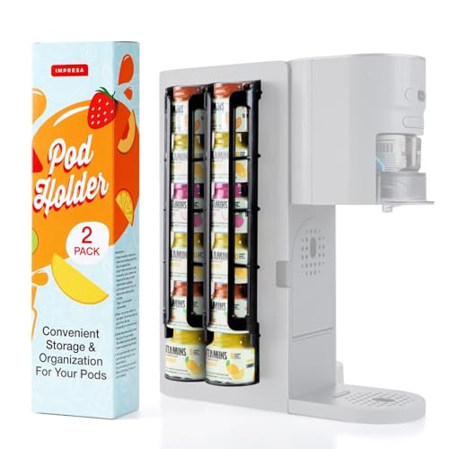 Image of IMPRESA 12-Pod Holder - Pack of 2, Black - Compatible with Ninja Thirsti Pods & Thirsti Capsule Storage - Mountable Space Saving - Dual Pack & Coffee Bar Accessories - 6 per Unit