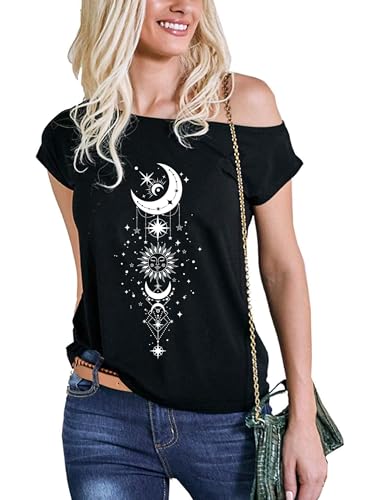 Remidoo Women Off The Shoulder Tops Short Sleeve T-Shirt Casual Blouse