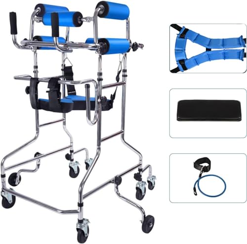 Andador portátil para personas mayores con parálisis cerebral - Adulto de pie con 8 ruedas - Ayuda de movilidad para personas con discapacidad, parálisis cerebral y accidentes cerebrovascula