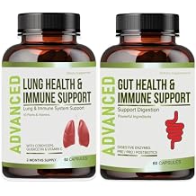 Lung Health & Immune Support Supplement - Lung Cleanse and Detox With Immunity Vitamins For Better Lungs, Immune Defense, Clear Lungs & Deep Breathing Including Quercetin & Cordyceps.Two Months Supply