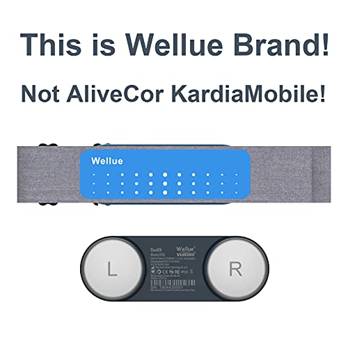 Wellue Heart Monitor, Bluetooth Heart Health Tracker Free App for iOS & Android Phone, Portable Handheld 30s - 15mins Recording Heart Monitoring Device for Fitness Use