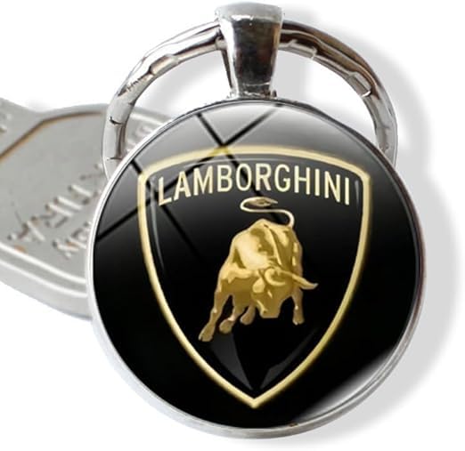 DJPCKDS Auto Schlüsselanhänger für Lamborghini, Schlüsselring Keyring Anhänger Schlüsselanhänger Ring Zubehör...