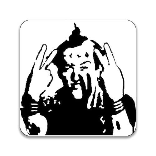 Image of Gift Insanity Adrian Edumdson Two Finger Salute Pop Art 55mm x 55mm Square Fridge Magnet