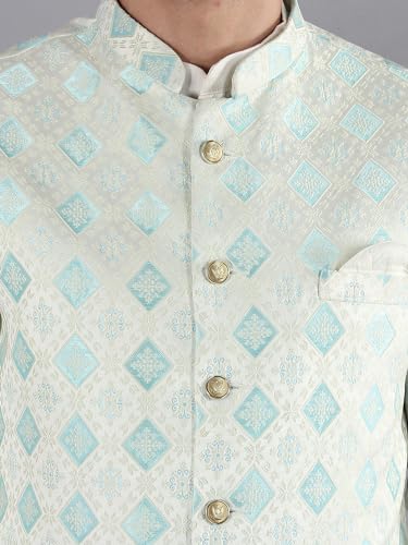 Image of Uri and MacKenzie Men's Silk Blend Kurta Pajama with Designer Ethnic Nehru Jacket /Modi Jacket