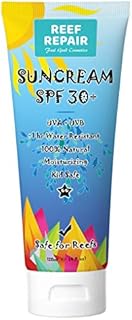 Reef Safe Sunscreen SPF 30+ All Natural, Water Resistant, Moisturizing, Biodegradable, Broad Spectrum UVA/UVB Coral Friendly Mineral Suncream from Reef Repair 4 fl. Oz