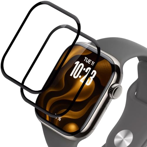 Elecshion Pellicola Vetro Temperato per Apple watch Series 10 42mm, 2 pezzi Vetro Protettivao [Senza Bolle][Anti-Graffio][Durezza 9H][ HD Chiaro] Screen Protector