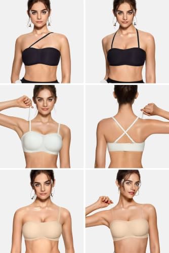 Image of Vertvie Strapless Bra Jelly Push Up Seamless Wireless Tube Top