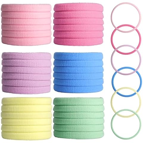 100PCS Nylon Elastic Hair Ties for Girls Cover