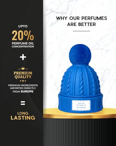 Image of NASEEM Ice Between Perfume 80ml | Unisex Eau de Parfum | Fruity-Leathery Scent with Raspberry, Rose Heart & Leather Base | Fresh & Stylish Fragrance