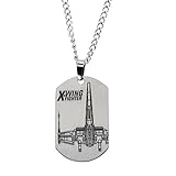 lego x-wing fighter 7140 Hergestellt in China. Star Wars Jewelry Episode 7 X-Wing Fighter Lasergravur Dog Tag Anhänger, Halskette, 55,9 cm