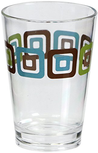 Corelle Coordinates by Reston Lloyd Squared Acrylic Juice Glasses, 8-Ounce, Set of 6