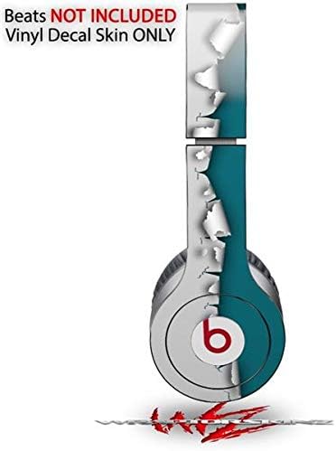 Skin Decal Wrap Works with Original Beats Solo HD Headphones Ripped Colors Gray Seafoam Green Skin Only (Headphones NOT Included)