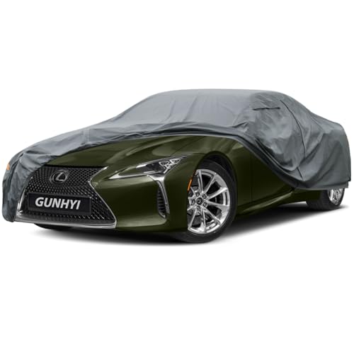 Image of GUNHYI Premium Car Cover Custom Fit Lexus LC, 16 Layers Heavy Duty Car Cover Waterproof All Weather with Zipper Door for Sun Rain Snow Dust Uv Protection