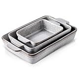 KOOV Bakeware Set, Ceramic Baking Dish Set, Rectangular Casserole Dish Set, lasagna Pan, Baking Pans...