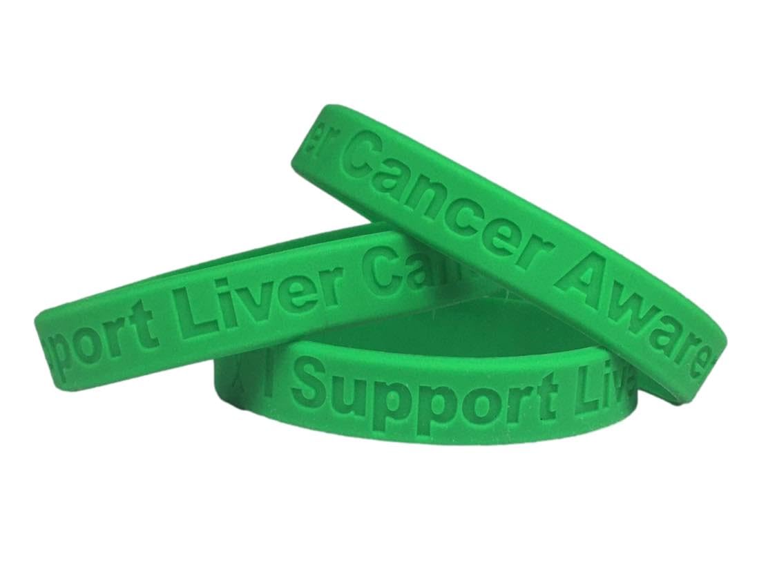 Jeirles Wholesale 10 - I Support Liver Cancer Awareness Bracelets 100% Medical Grade Silicone - Latex and Toxin Free - (10 Bracelets) Show Your Support, One Size, Silicone, no