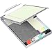 Aluminum Clipboard with Storage Box, Heavy Duty Steel Clipboard with High Capacity Clip, Self Locking Latch Metal Binder Form Holder for Letter Paper Borad, Office, Medical Staff, Silver