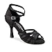 Produktbild Rummos Damen Tanzschuhe R332 - Satin Schwarz - Medium (Normal) - 7 cm Flare - EUR 38,5