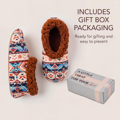 Image of Cozylook Fuzzy Slippers for Women Indoor Soft Sole Slipper Socks | Warm plush feel, non slip grippers, easy step-in, flexible bottom, bedroom and home wear
