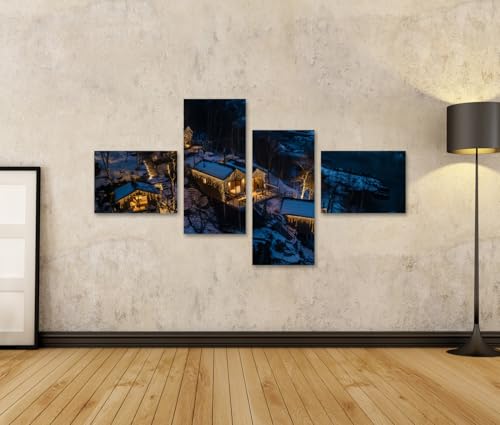 Impression sur toile nuit d'hiver, tableau de prestige - 2