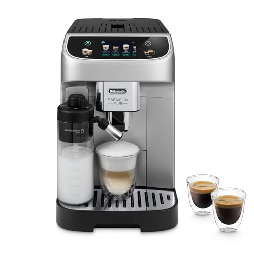 Miniatura 4 de De’Longhi Magnifica Plus– Perfetto Cafetera Superautomática, LatteCrema Jarra de leche automática, 18 Bebidas One-Touch, Pantalla Táctil a Color, Plata y Negro (ECAM322.70.SB)