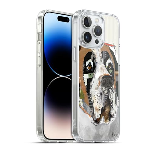 Head Case Designs Officially Licensed Michel Keck Saint Bernard Dogs 2 Gel Case [Military Grade Protection] Compatible with Apple iPhone 14 Pro Max and Compatible with MagSafe