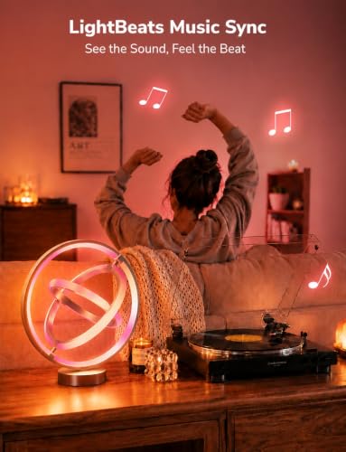 Image of Lepro TB1 AI Smart Table Lamp, RGB+IC Addressable Color Changing Desk Light Alexa Google Home Enable, Music Sync, DIY Endless Scenes, APP Control Cool LED Lamp for Room Decor Ambient Lighting, 2.4 GHz
