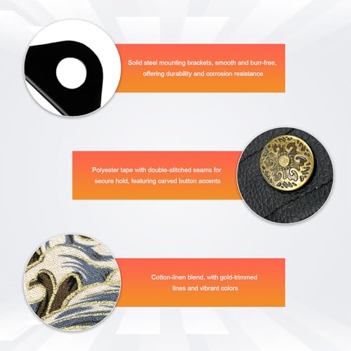 VCYOPN Racing Tow Strap, Vehicle Front Bumper Nylon Trailer Hook Belt Towing Strap, High Strength Traction Rope Exterior Decoration for Front or Rear Bumper, Car Accessories (Waves Black) - Thumbnail 4