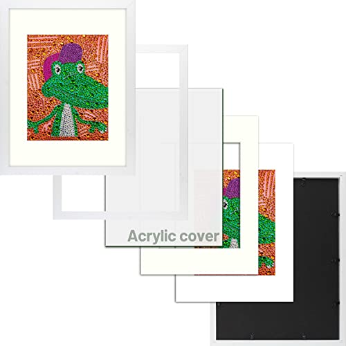 Frametory 12X16 Picture Frame, Display Pictures 8.5X11 With Mat Or 12X16 Without Mat, For Poster Print Diamond Painting Wall Frame - Wide Molding (12X16, White) #TOP7