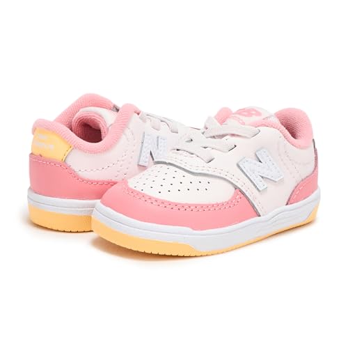 New Balance Kid's 080 Court Bungee Sneaker, Pink Salt/Double Bubble, 5.5 W Toddler by New Balance - Image 3