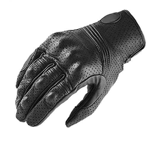 Motorfiets Handschoenen, Touchscreen Handschoenen, Ademend Lederen Handschoenen Voor Scooter Motocross Mtb L - Image 8