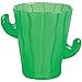Fun Express Set of 12 Pieces Plastic Cactus Shot Glasses, Each Holds 2 oz, BPA Free Plastic, Fiesta and Cinco de Mayo Party Supplies, Green