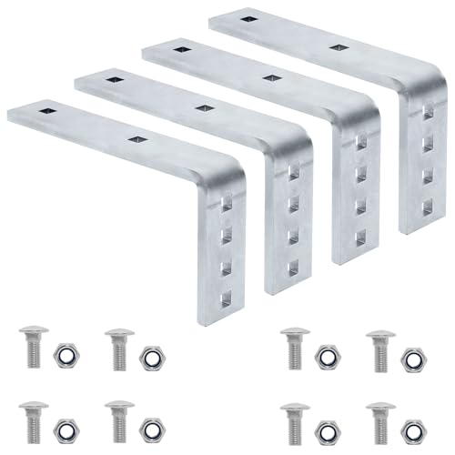 4PCS Heavy Duty Trailer Fenders Brackets Kit for Boat & Utility Trailers, Galvanized Steel Mount for 8" & 12" Fenders – Marine, Towing, RV Protection​