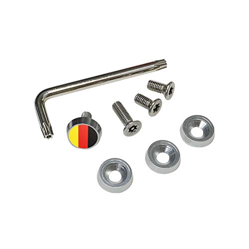 セイワ 車外用品 盗難防止ボルト&アルミワッシャー IMP064 4個入り ドイツ 国旗 シール付き