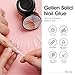 Gellen 2pcs Solid Nail Gel Glue Set for Soft Gel Nail Tips, 15g/pc Clear Acrylic Nail Tip Solid Gel Glue for DIY Nail Art for Press on Nail, Need Nail Dryer Cured