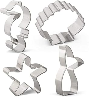 HONYAO Dinosaur Cookie Cutter Set for Kids - 5 PCS - Tyrannosaurus Rex, Stegosaurus, Camarasaurus, Pterosauria and Baby Dinosaur - Stainless Steel