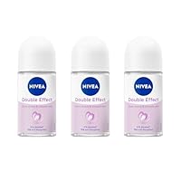 NIVEA Double Effect Anti-Perspirant Roll-on Deodorant 50ml | With Avocado Extract | 72-Hour Sweat Protection | Skin-Caring Formula for Smooth Underarms | Refreshing Sweet Fragrance (Pack of 3)