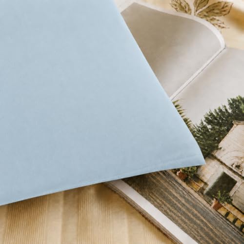 Image of Cortina Cloud Cotton King Size Bedsheet with 2 Pillow Covers | Super Soft, Breathable & Skin-Friendly Bedsheet for Double Bed King Size with Solid Design | (270x250 cm) (Sky Blue, King)