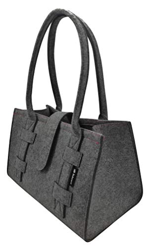 Tebewo Handtasche,Shopping-Bag aus Filz, verschließbare Einkaufs-Tasche...