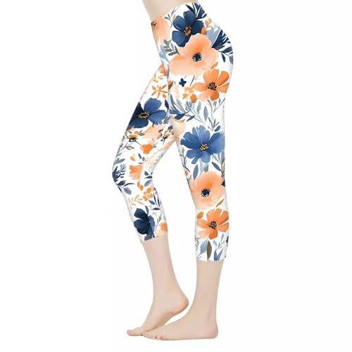 AFPANQZ Floral Painting Womens Yoga Leggings Activewear
