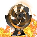 Wärmebetriebener Lüfter – Sichere Feuerventilatoren, Holzöfen, 360 Grad drehbare Wärmezirkulation, Umweltfreundlicher, Luftstromverstärker Für Kamine |