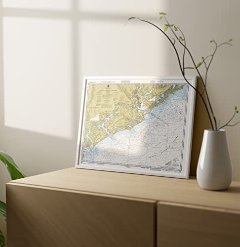 Map - Charleston Harbor And Approaches, 1997 Nautical NOAA Chart - South Carolina (SC) - Vintage Wall Art - 44in x 36in - Image 4