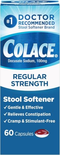 Image of Colace Stool Softener Constipation Relief, 100 mg, Capsules, 60 Count (Pack of 12)