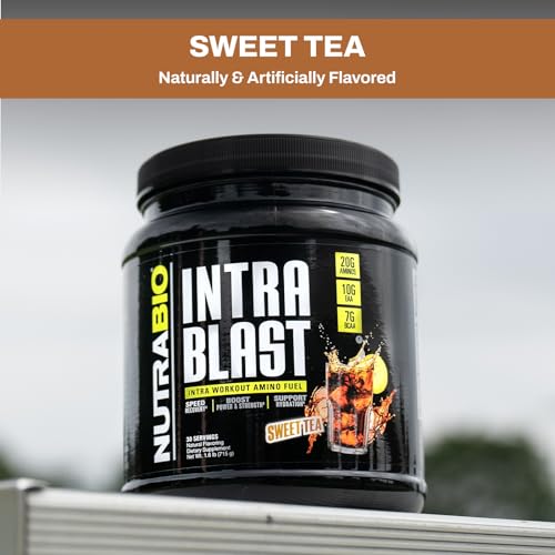 NutraBio Intra Blast and Pre-Workout Powder - Advanced Electrolyte Performance Drink - Amino Acid Recovery, EAA/BCAA Formula - Non-GMO and Gluten Free - Sweet Tea - 30 Servings - Thumbnail 5