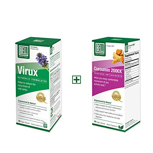Bell Bundle - Virux L Lysine & Red Marine And Turmeric Curcumin With Black Pepper - 25 Years Around The World, Sold Directly By The Manufacturer #TOP1