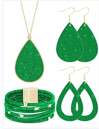 Schmuck Set,Kunstleder Vintage-Stil Schmuck Geschenkbox Cover